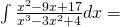 \int\frac{x^2-9x+17}{x^3-3x^2+4}dx=