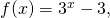 f(x)=3^x-3,