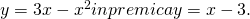 y=3x-x^2 in premica y=x-3.